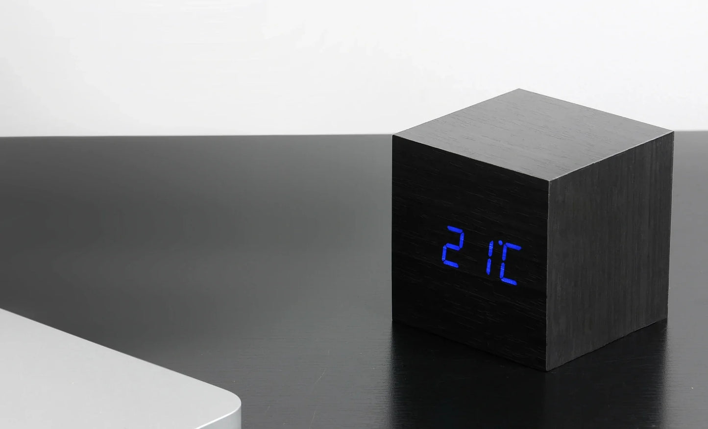 Gravity Cube Alarm Clock Black / Blue by Ginko