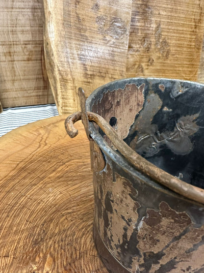 Vintage Small Mini Metal Bucket Plant Pot
