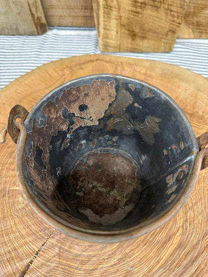 Vintage Small Mini Metal Bucket Plant Pot