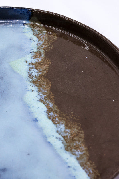 Seabrook Smoked Grey Large Stoneware Handmade Ceramic Dinner Plate