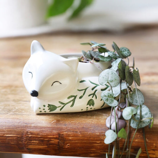 LISA ANGEL Sleeping Fox Planter