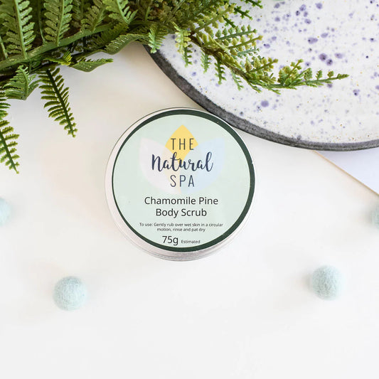 Natural Body Scrub - Chamomile Pine BY The Natural Spa Cosmetics