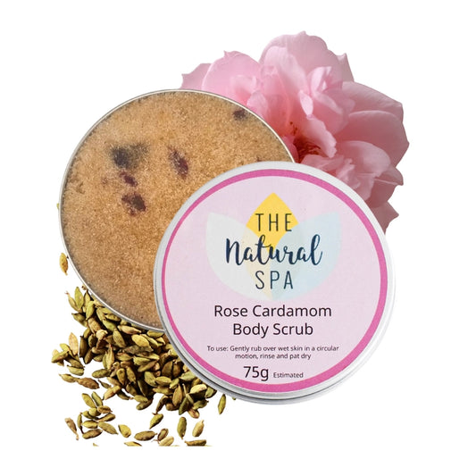 Natural Body Scrub - Rose Cardamom by The Natural Spa Cosmetics