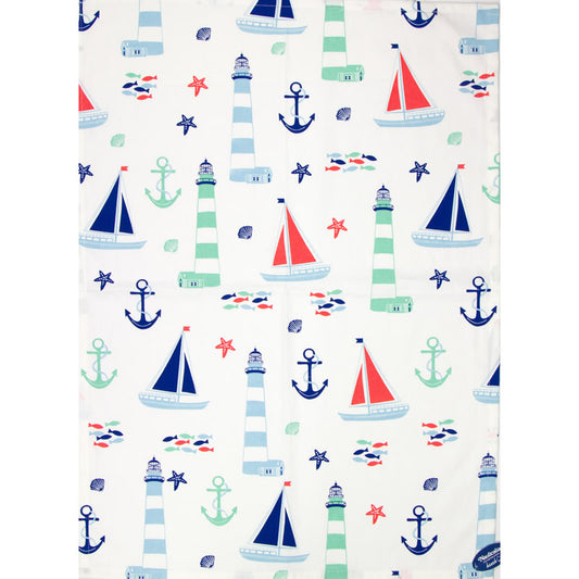 Seaside Tea Towel by Nauticalia