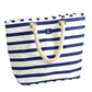 Breton Stripe Canvas Beach Bag, Blue