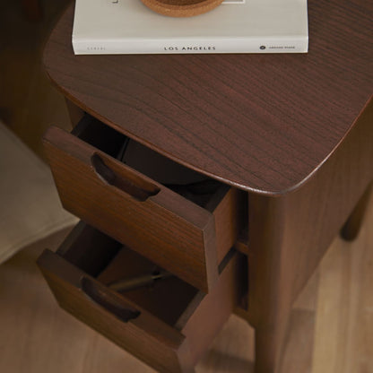 Norway Narrow Walnut Bedside Table