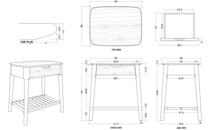 Norway Walnut Side Table
