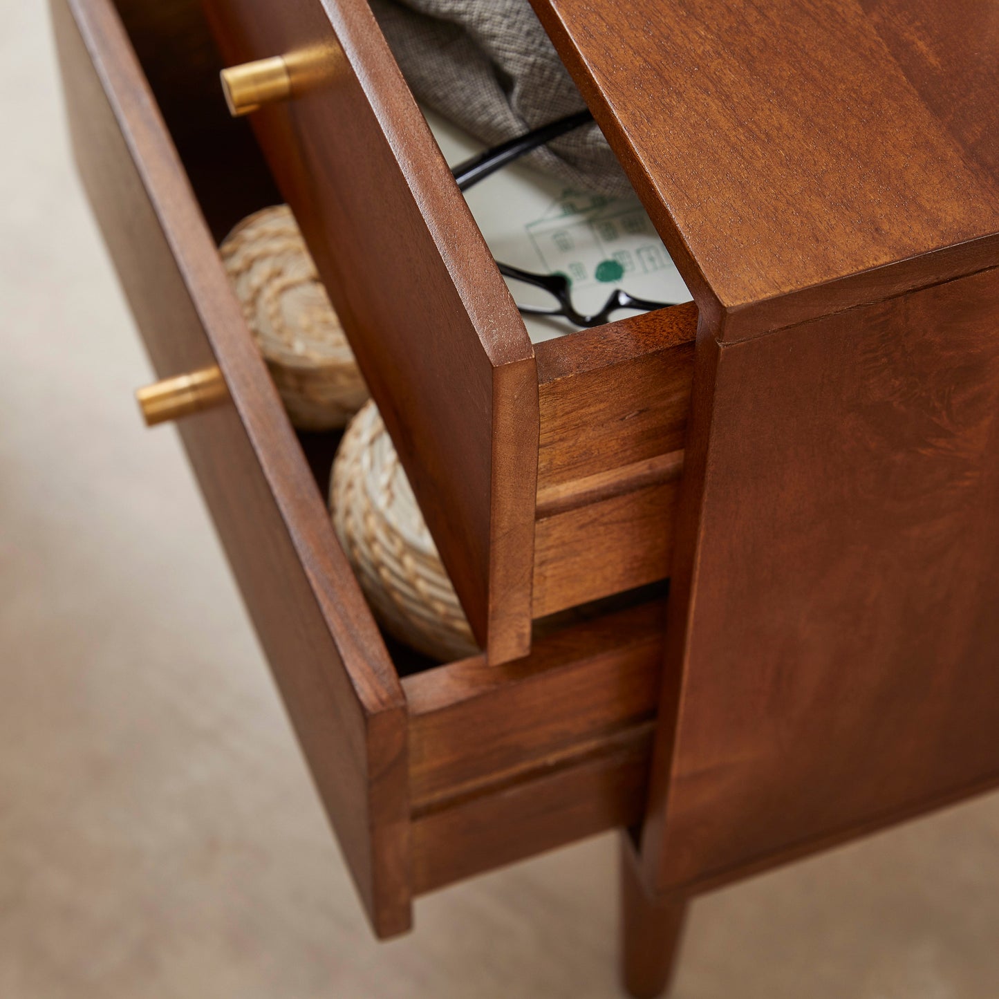 Scandinavian Walnut Oslo Bedside Table