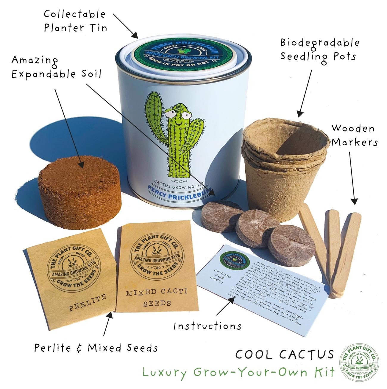 Grow Your Own Plant Gift Kit - Percy Pricklebum by The Plant Gift Co