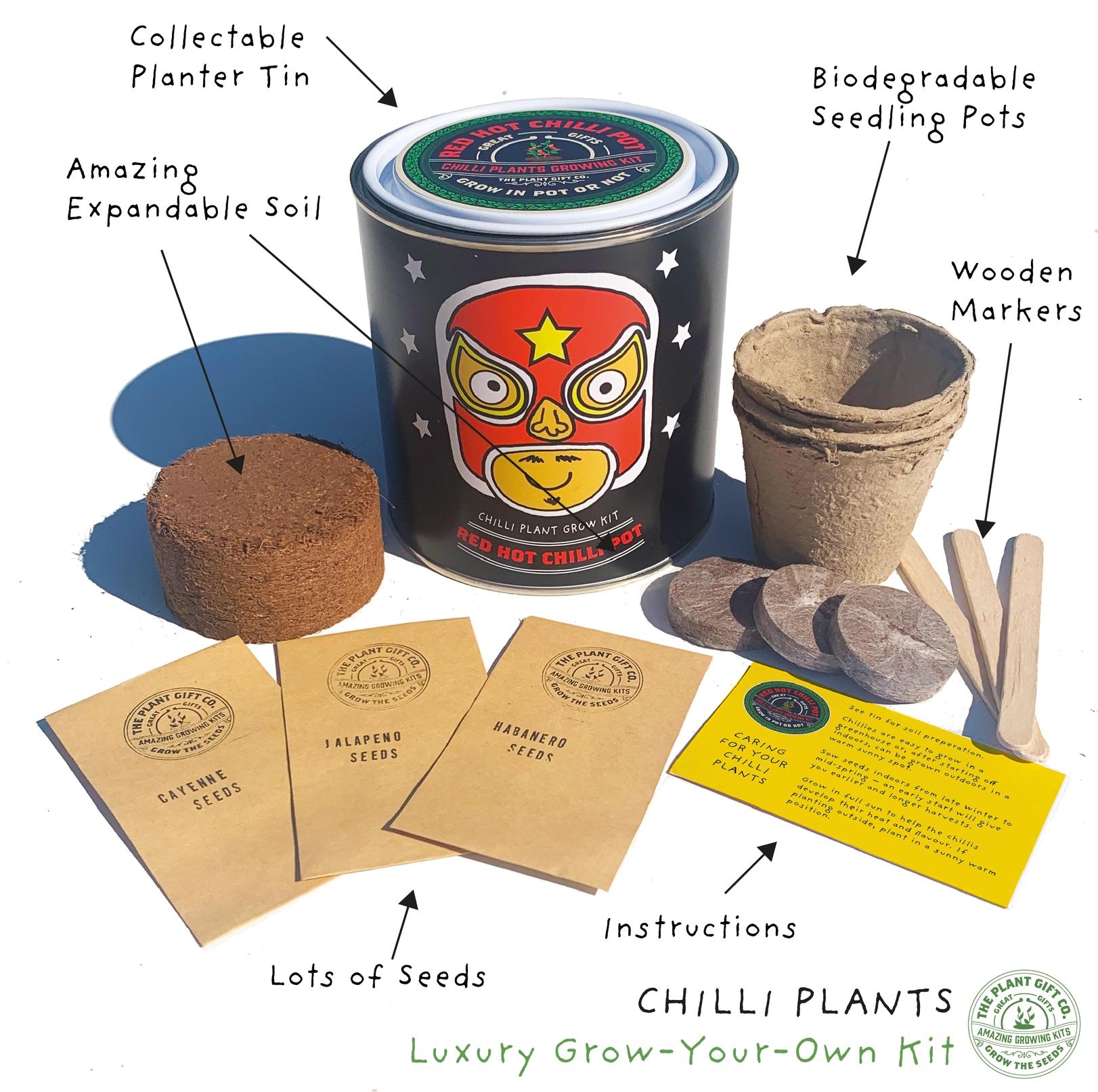 Grow Your Own Plant Gift Kit - Red Hot Chill by The Plant Gift Co
