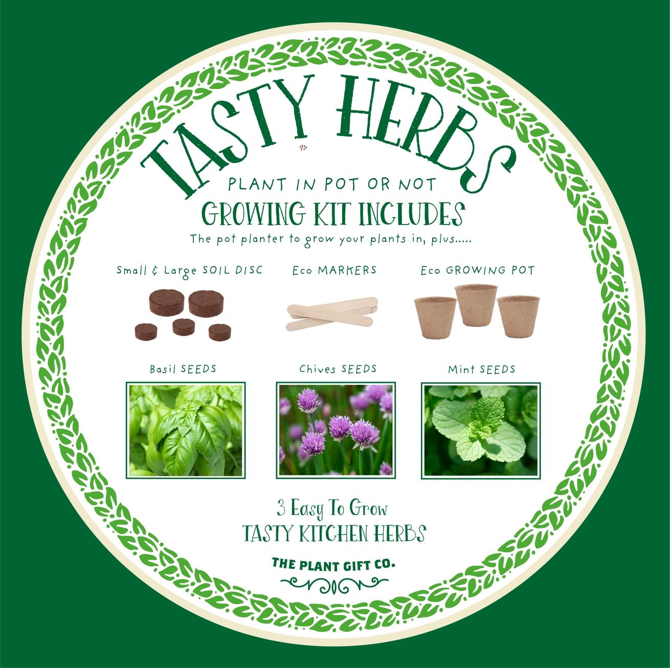 Grow Your Own Plant Gift Kit - Tasty Herbs by The Plant Gift Co
