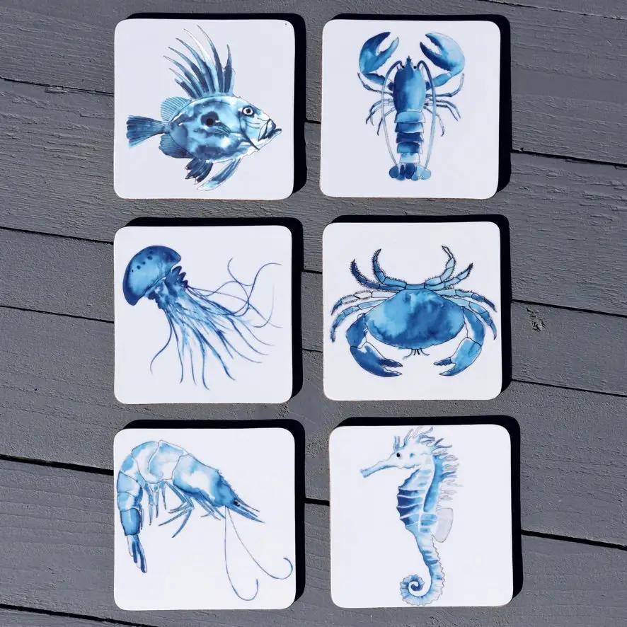 Sealife Coasters x6 by SeaKisses