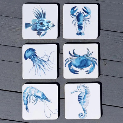 Sealife Coasters x6 by SeaKisses