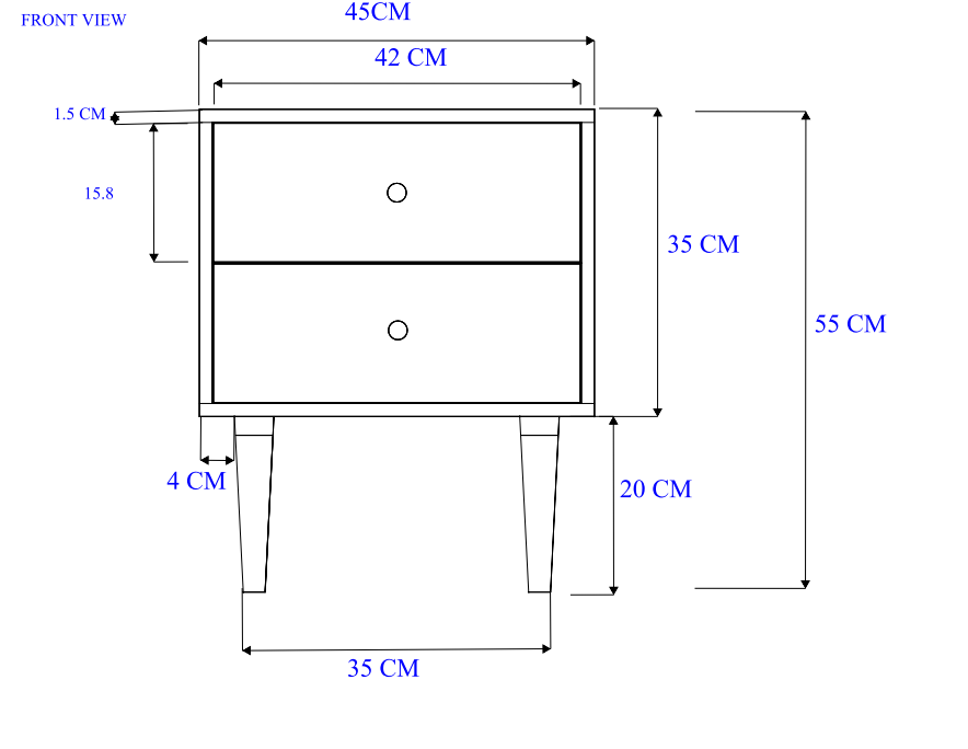 Scandinavian Walnut Oslo Bedside Table