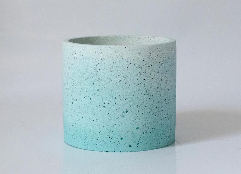 Stone Finish Turquoise Plant Pot