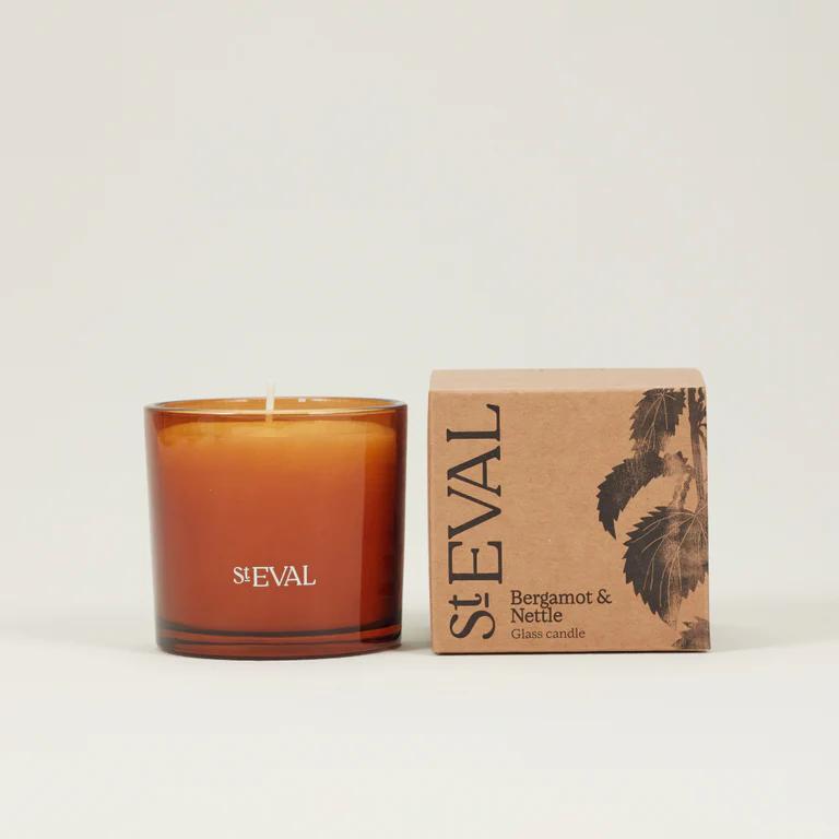Bergamot & Nettle Amber Glass Candle by St Eval