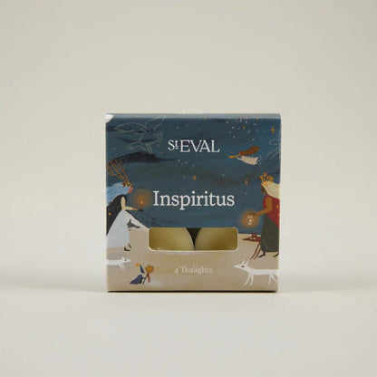 ST EVAL Inspiritus tea light packaging on a white background