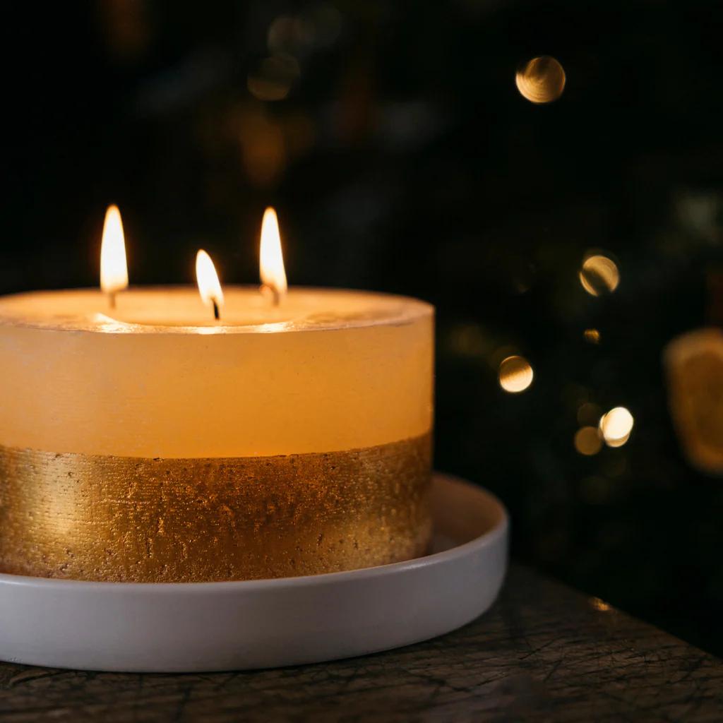 Inspiritus Gold Half-Dipped Multiwick Candle