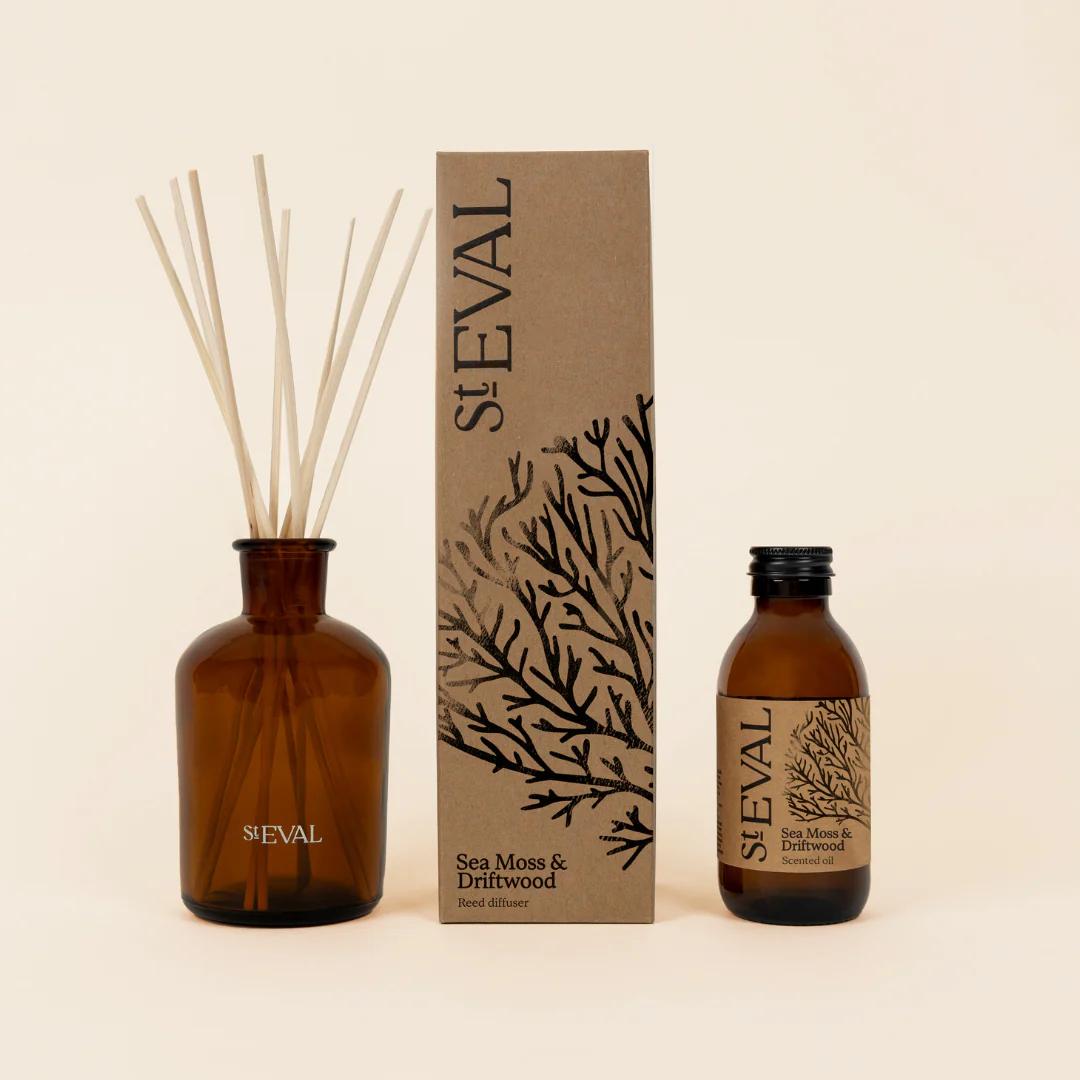 St Eval Sea Moss & Driftwood Reed Diffuser