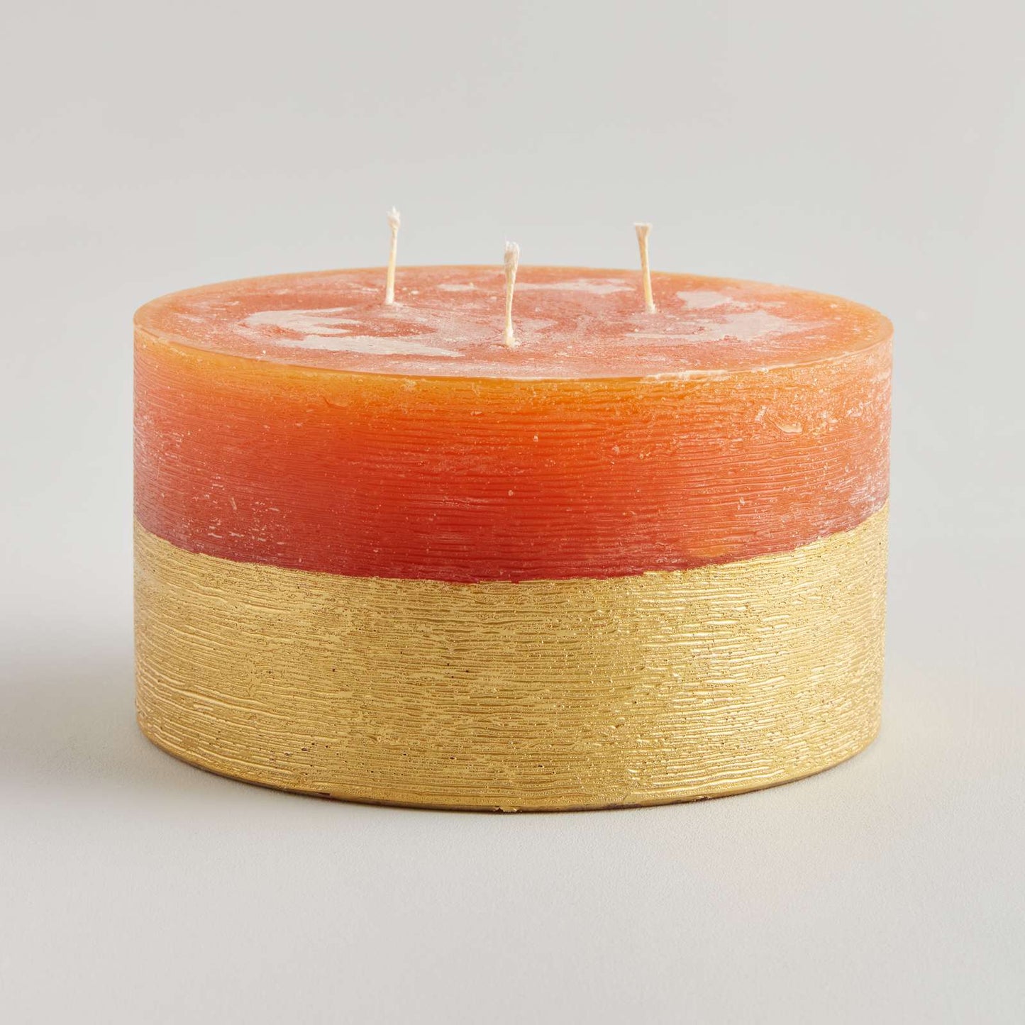 Orange & Cinnamon Gold Half-Dipped Multiwick Candle by St Eval