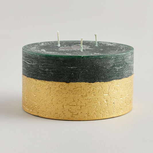 Winter Thyme Gold Half-Dipped Multiwick Candle by St Eval