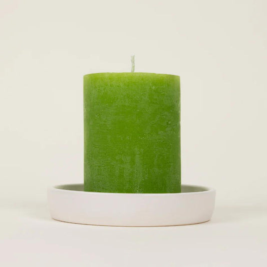 St Eval Geranium Leaf Fragranced Coloured Pillar
