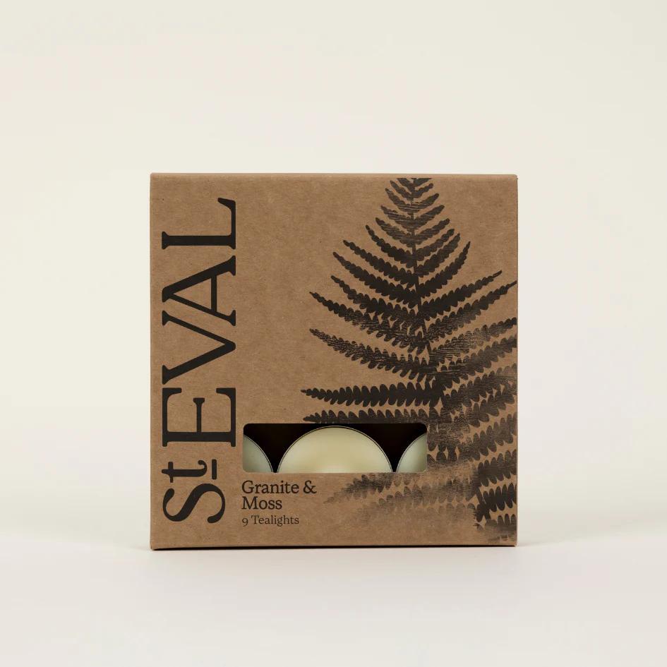 Granite & Moss Scented Tealight Candles by St Eval