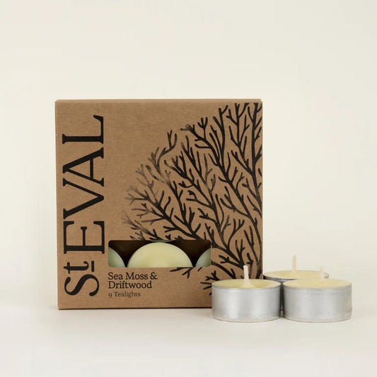 Sea Moss & Driftwood Tealight Candles by St Eval