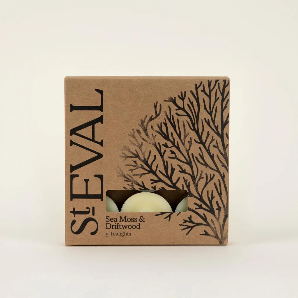 Sea Moss & Driftwood Tealight Candles by St Eval