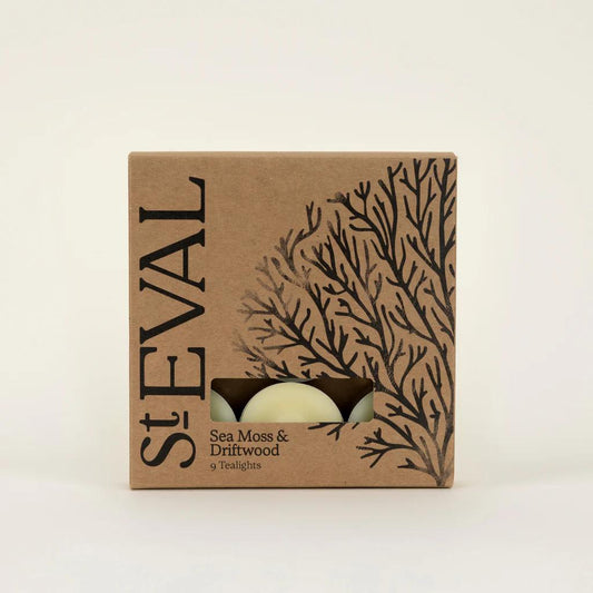 Sea Moss & Driftwood Tealight Candles by St Eval