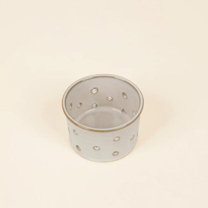 Glazed White Tealight Holder by St Eval