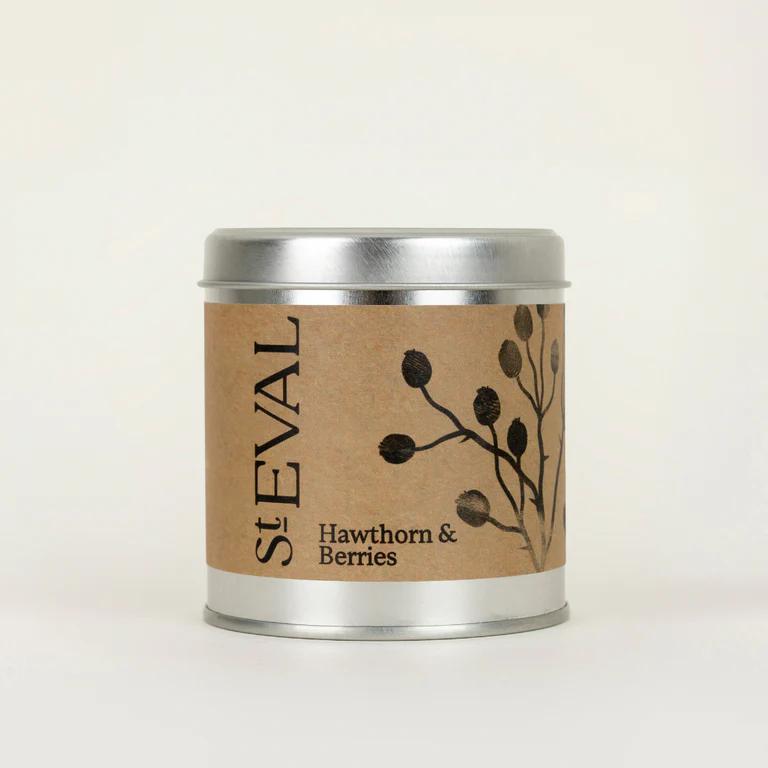Hawthorn & Berries Scented Tin Candle by St Eval