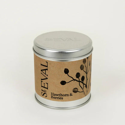 Hawthorn & Berries Scented Tin Candle by St Eval
