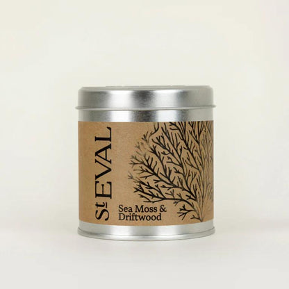 Sea Moss & Driftwood Scented Tin Candle by St Eval