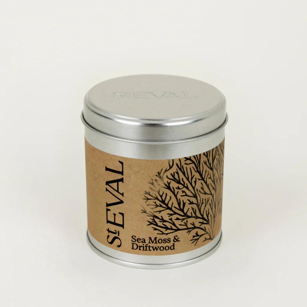 Sea Moss & Driftwood Scented Tin Candle by St Eval
