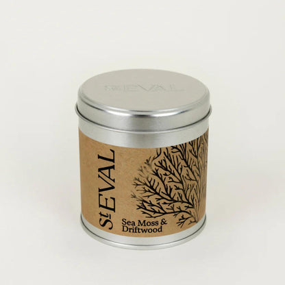 Sea Moss & Driftwood Scented Tin Candle by St Eval