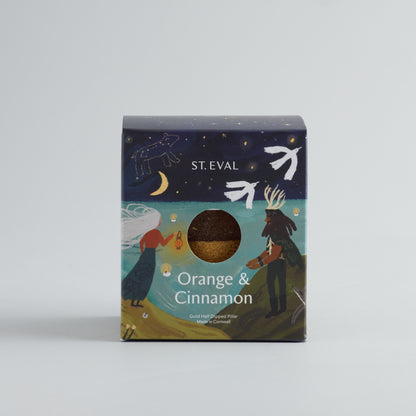 Orange & Cinnamon Gold Half-Dipped Pillar