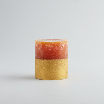 Orange & Cinnamon Gold Half-Dipped Pillar