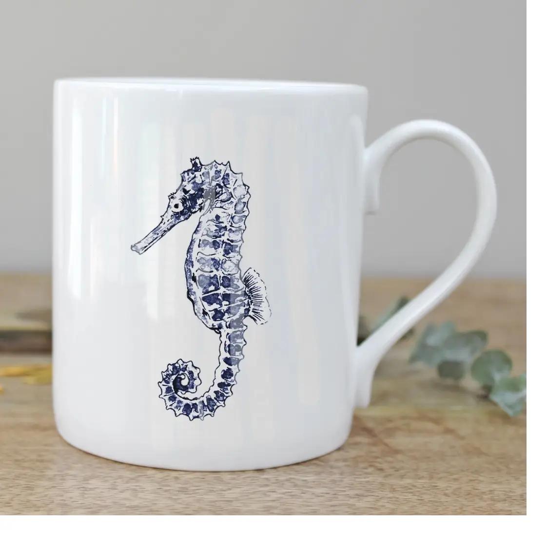 Sea Horse Fine Bone China Mug in A Gift Box