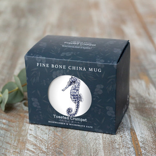 Sea Horse Fine Bone China Mug in A Gift Box