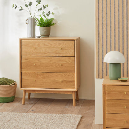 Wright Oak Chest of 3 Drawers