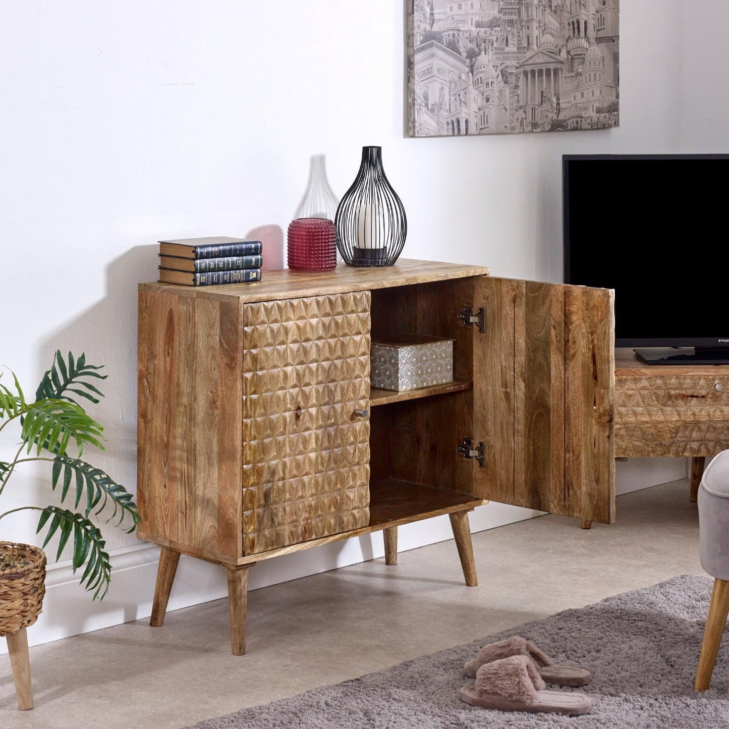 Marlow Light Mango Wood 2 Door Sideboard