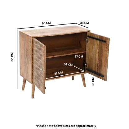 Marlow Light Mango Wood 2 Door Sideboard