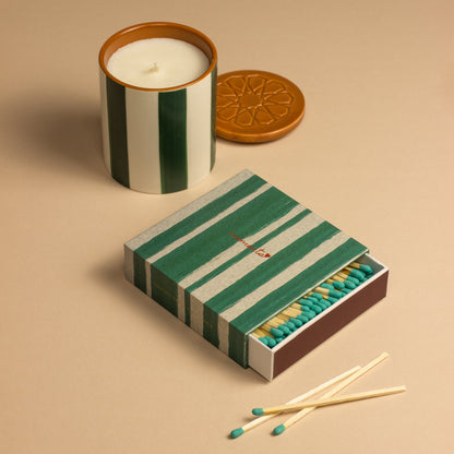 Olive Striped Memories Luxury Matches