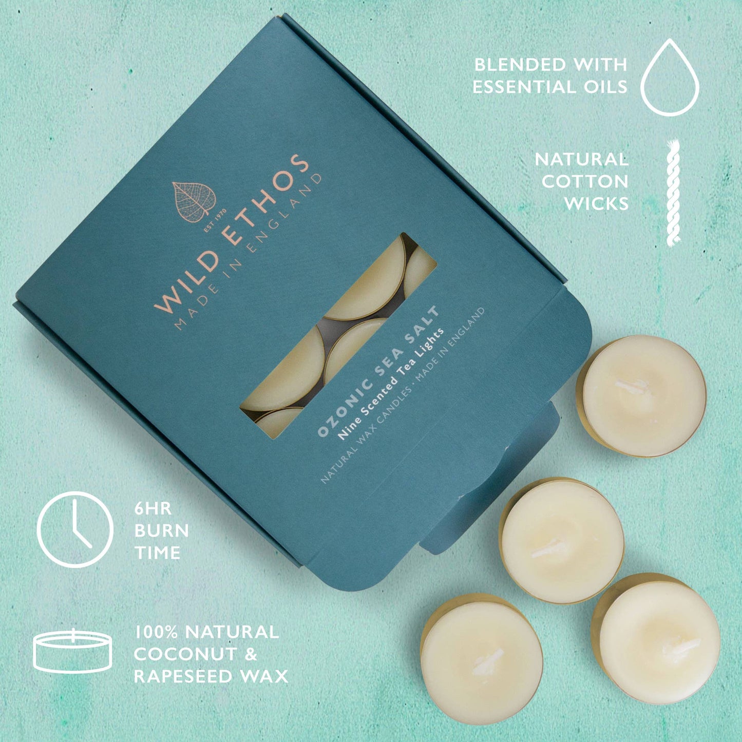 Ozonic Sea Salt Scented Tealights
