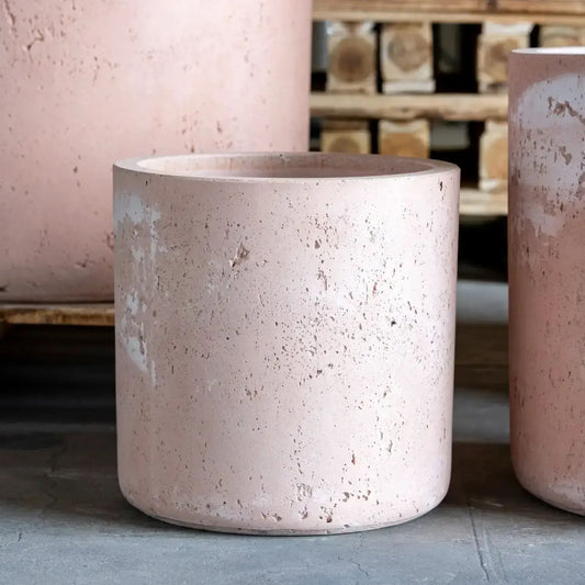 Aurella | Blushstone – 55cm Extra Large Concrete Cylinder Planter