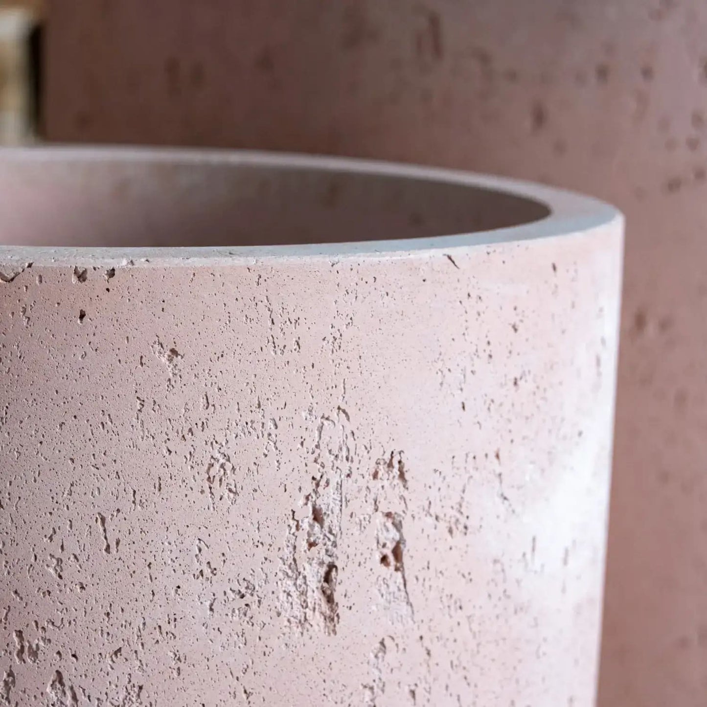 Aurella | Blushstone – 70cm X Large Concrete Cylinder Planter