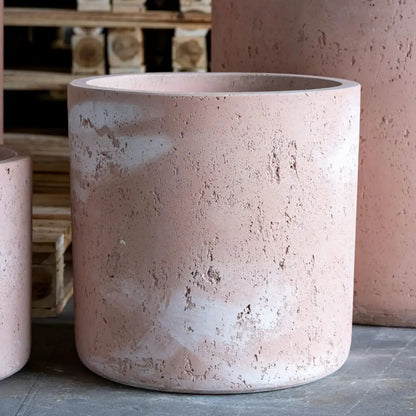 Aurella | Blushstone – 70cm X Large Concrete Cylinder Planter