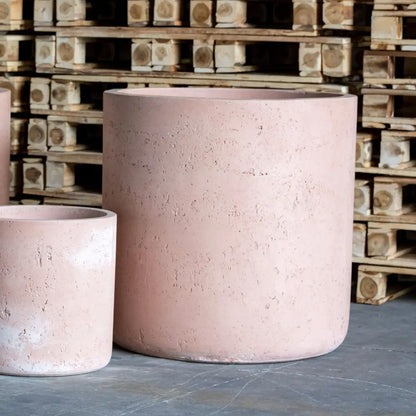 Aurella | Blushstone – 70cm X Large Concrete Cylinder Planter