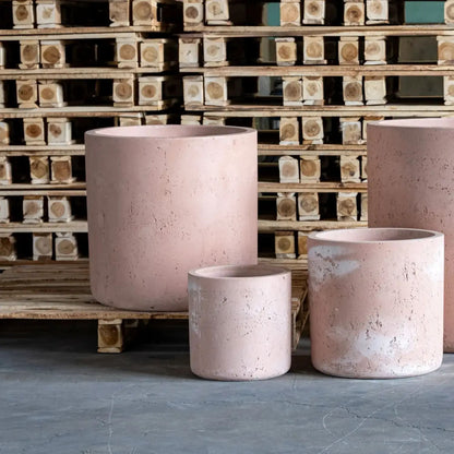 Aurella | Blushstone – 70cm X Large Concrete Cylinder Planter